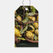 Elegante Italiaanse citroenen in een mandje Cadeaulabel (Voorkant)