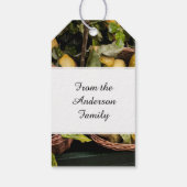 Elegante Italiaanse citroenen in een mandje Cadeaulabel (Achterkant)