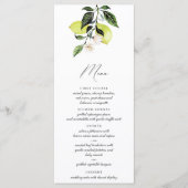 Elegante Italiaanse citroenen Kalligrafie Menu (Voorkant)