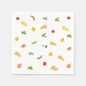 Elegante Italiaanse diner pizzapartij papieren ser Servet (Voorkant)