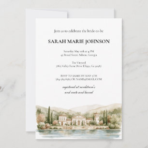 Elegante Italiaanse Lake Como Bruidsborrel Kaart