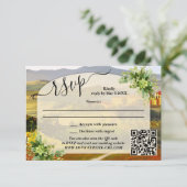 Elegante Italiaanse land bruiloft RSVP kaart (Staand voorkant)