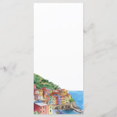 Elegante Italiaanse Rivièra Huwelijk Menu (Achterkant)