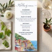Elegante Italiaanse Rivièra Huwelijk Menu