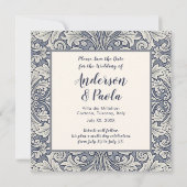 Elegante Italiaanse Stijl 'Save the Date' Herinner (Achterkant)