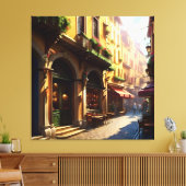 Elegante Italiaanse straat drie Canvas Afdruk (Insitu (Woonkamer))