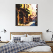 Elegante Italiaanse straat drie Canvas Afdruk (Insitu (Slaapkamer))