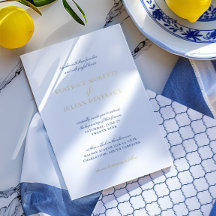 Elegante Italiaanse Tegels Blauw & Goud bruiloft