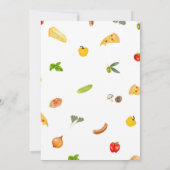 Elegante Italiaanse verjaardag Pizza Uitnodiging M (Achterkant)