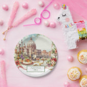 Elegante Italië uitnodiging Trouwdiner in Italië Papieren Bordje (Feest)