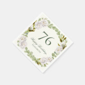 Elegante Ivoor Bloem 76e Verjaardag Servetten (Hoek)