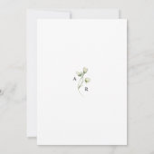 Elegante Ivoor Bloemen & Groen Eucalyptus bruiloft Kaart (Achterkant)