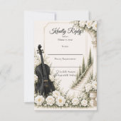 Elegante Ivoor Cello Romantische Bruiloft RSVP Kaartje (Voorkant)