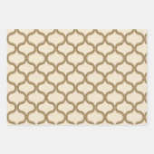 Elegante ivoor en rode Victoriaans kerstcollage Inpakpapier Vel (Voorkant 2)