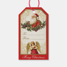 Elegante Ivoor en Rode Victoriaanse Kerst Collage