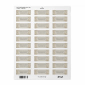 Elegante Ivoor Gebosseerde Trouw Etiket (Full Sheet)