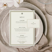 Elegante Ivoor & Goud Flat Wedding Place Card