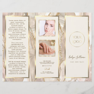 Elegante ivoor gouden agaat brochure
