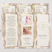 Elegante ivoor gouden agaat brochure (Voorkant / Achterkant)