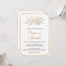 Elegante Ivoor Gouden Art Deco Trouwdag