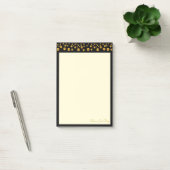 Elegante ivoor & gouden confetti op zwarte lijst post-it® notes (Kantoor)