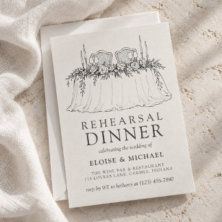 Elegante Ivoor Handgetekende Illustratie Proef Kaart