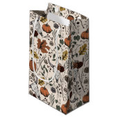 Elegante Ivoor Herfst Oogst en Koe Skulls Klein Cadeauzakje (Voorkant Gekanteld)