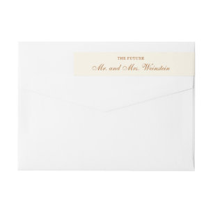 Elegante Ivoor Koper Schrift Trouw Retouradres