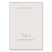 Elegante ivoor minimalistische trouwplaatskaart kaart (Voorkant)