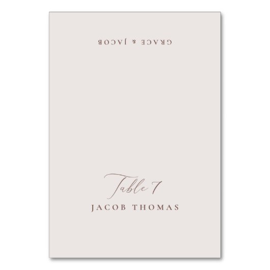 Elegante ivoor minimalistische trouwplaatskaart kaart (Voorkant)
