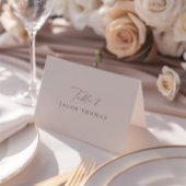 Elegante ivoor minimalistische trouwplaatskaart kaart