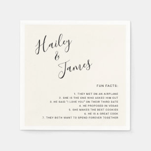 Elegante Ivoor Moderne Trouwdag Servet