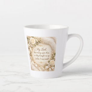 Elegante Ivoor Roos Ouders Dua Inspirerend Latte Mok