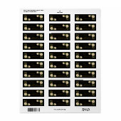 Elegante Ivoor Rozen & Gouden Glitter Etiket (Full Sheet)