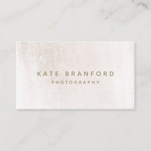 Elegante ivoor wit marmer professional visitekaartje (Voorkant)
