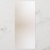 Elegante Ivoor Witte Bloemen Trouwmenu Menu (Achterkant)