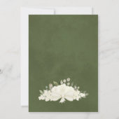 Elegante Ivoor Witte Boho Bloemen Formele bruiloft Kaart (Achterkant)