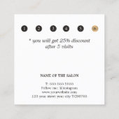 Elegante ivoor zwart faux goud hart schoonheid loy klantenkaartje (Achterkant)