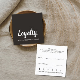 Elegante Ivoor Zwart Wit Schoonheid Loyaltykaart Klantenkaartje