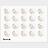 Elegante Ivoorwitte Bloemen Sticker (Vel)