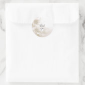 Elegante Ivoorwitte Bloemen Sticker (Tas)