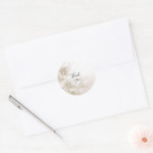 Elegante Ivoorwitte Bloemen Sticker (Envelop)