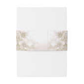 Elegante Ivoorwitte Bloemen Uitnodigingen Wikkel (Achterkant Voorbeeld)