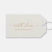Elegante Ivoren Bedankkaart Cadeaulabel (Voorkant (Horizontaal))