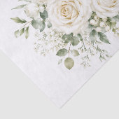 Elegante Ivoren Bloem Bruiloft Tissuepapier (Detail)