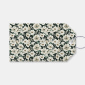 Elegante ivoren bloemen cadeaulabel (Voorkant (Horizontaal))