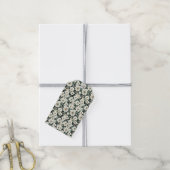 Elegante ivoren bloemen cadeaulabel (Met Touw)