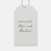 Elegante ivoren bloemen cadeaulabel (Achterkant)