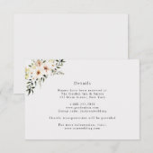 Elegante Ivoren Bloemen en Groene Details Kaart (Voorkant / Achterkant)
