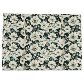 Elegante ivoren bloemen groot cadeauzakje (Achterkant)